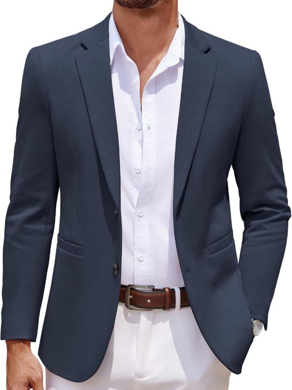 Lightweight Men's Casual Blazer - Stylish Knit Sport Coat Jacket for Every